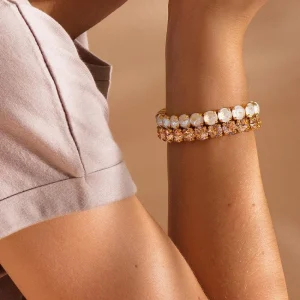 Caroline Svedbom Armband>Gia Stud Bracelet/Light Peach