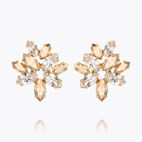 Caroline Svedbom Örhängen>Melia Earcuff Crystal + Golden Shadow