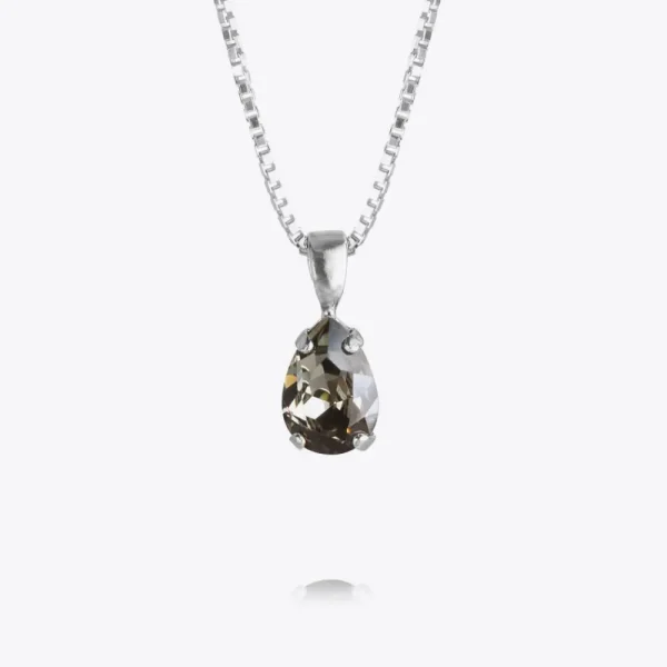 Caroline Svedbom Halsband>Petite Drop Necklace Black Diamond